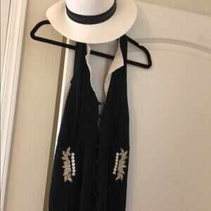 Maxi dress - Halter detail  Black & White. Lower back
